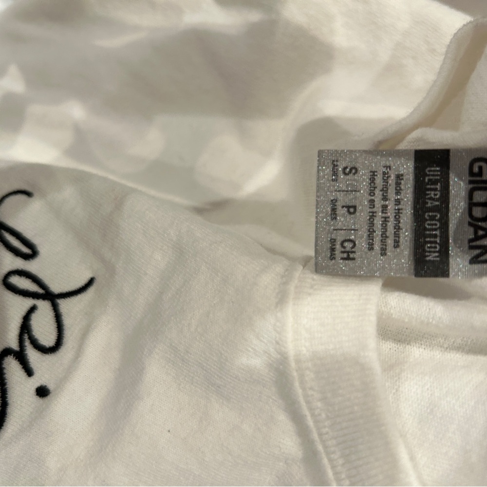 Pi Beta Phi White Short Sleeve Tee Classic Crew Neck - Picture 2 of 2